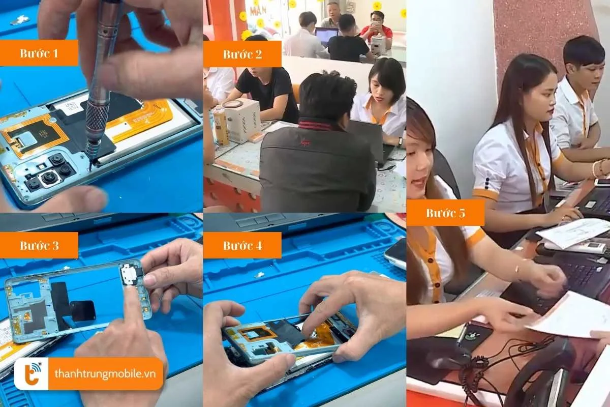 quy trinh thay loa samsung galaxy a70 chuyen nghiep