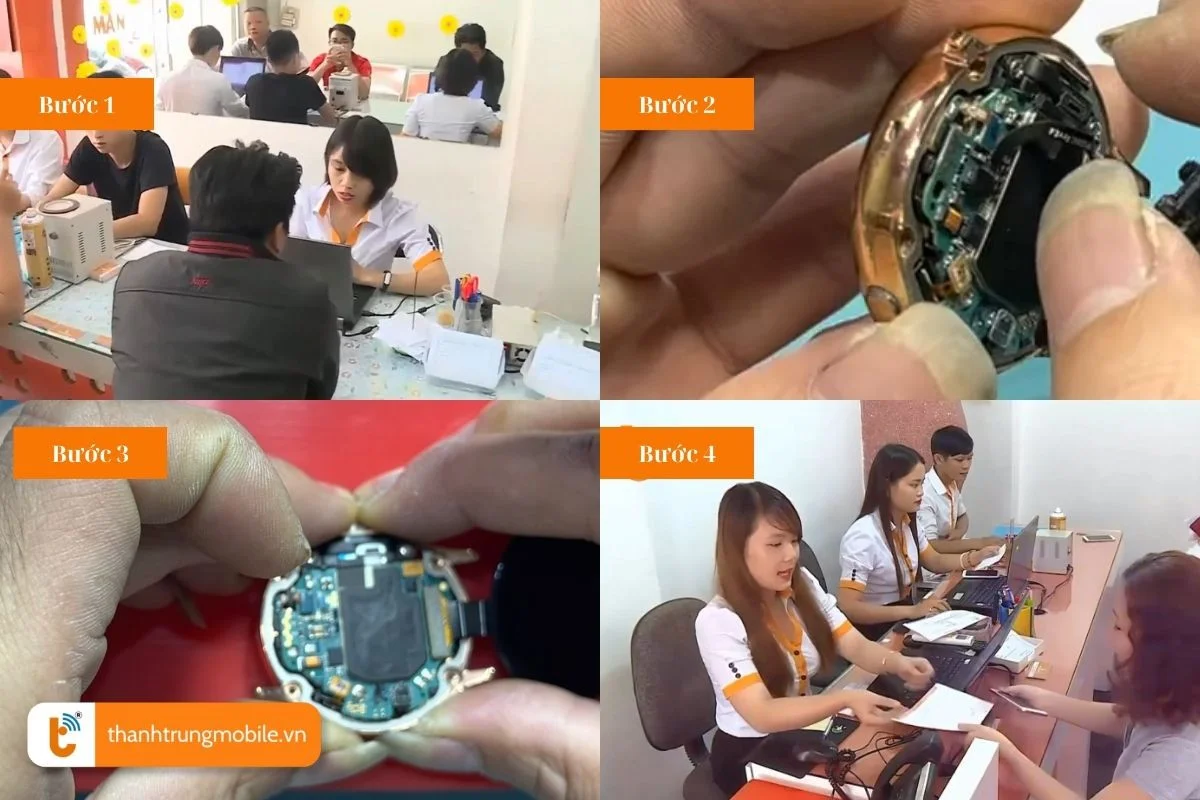 quy trinh thay man hinh samsung galaxy watch chuyen nghiep
