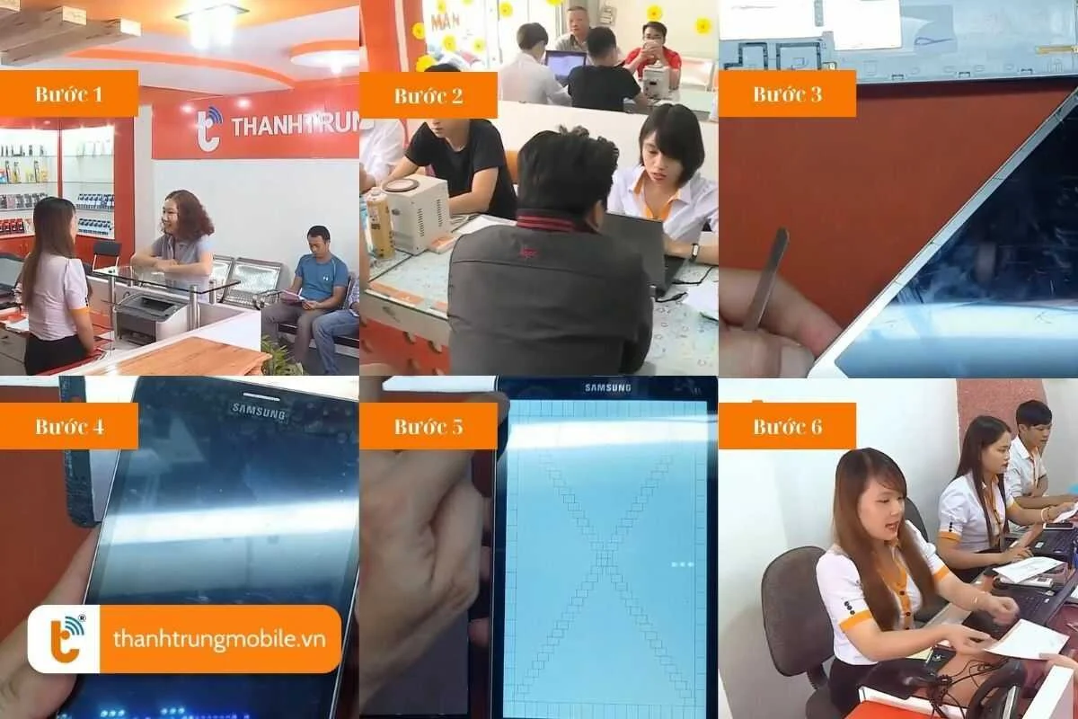quy trinh thay man hinh samsung tab a6 chuyen nghiep tai thanh trung mobile