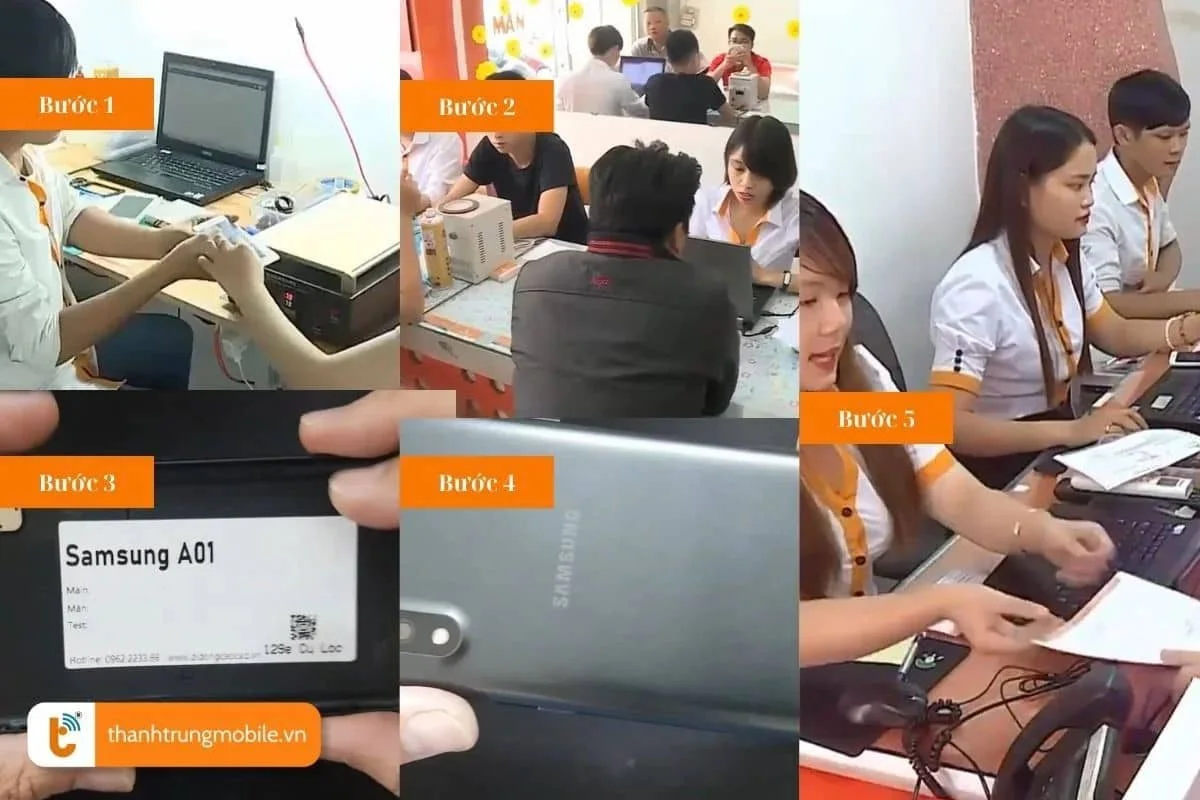 quy trinh thay nap lung samsung a01 chuyen nghiep