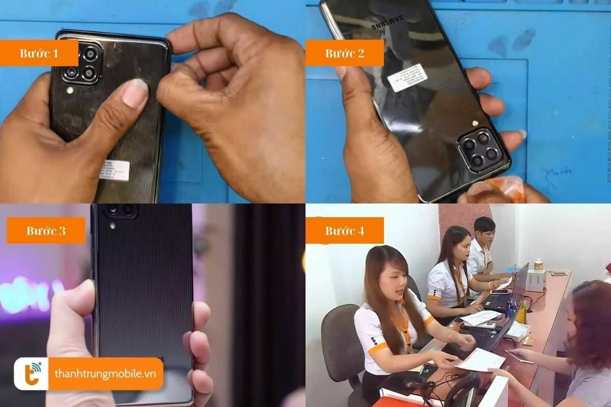 quy trinh thay nap lung samsung galaxy m62 chuyen nghiep tai thanh trung mobile