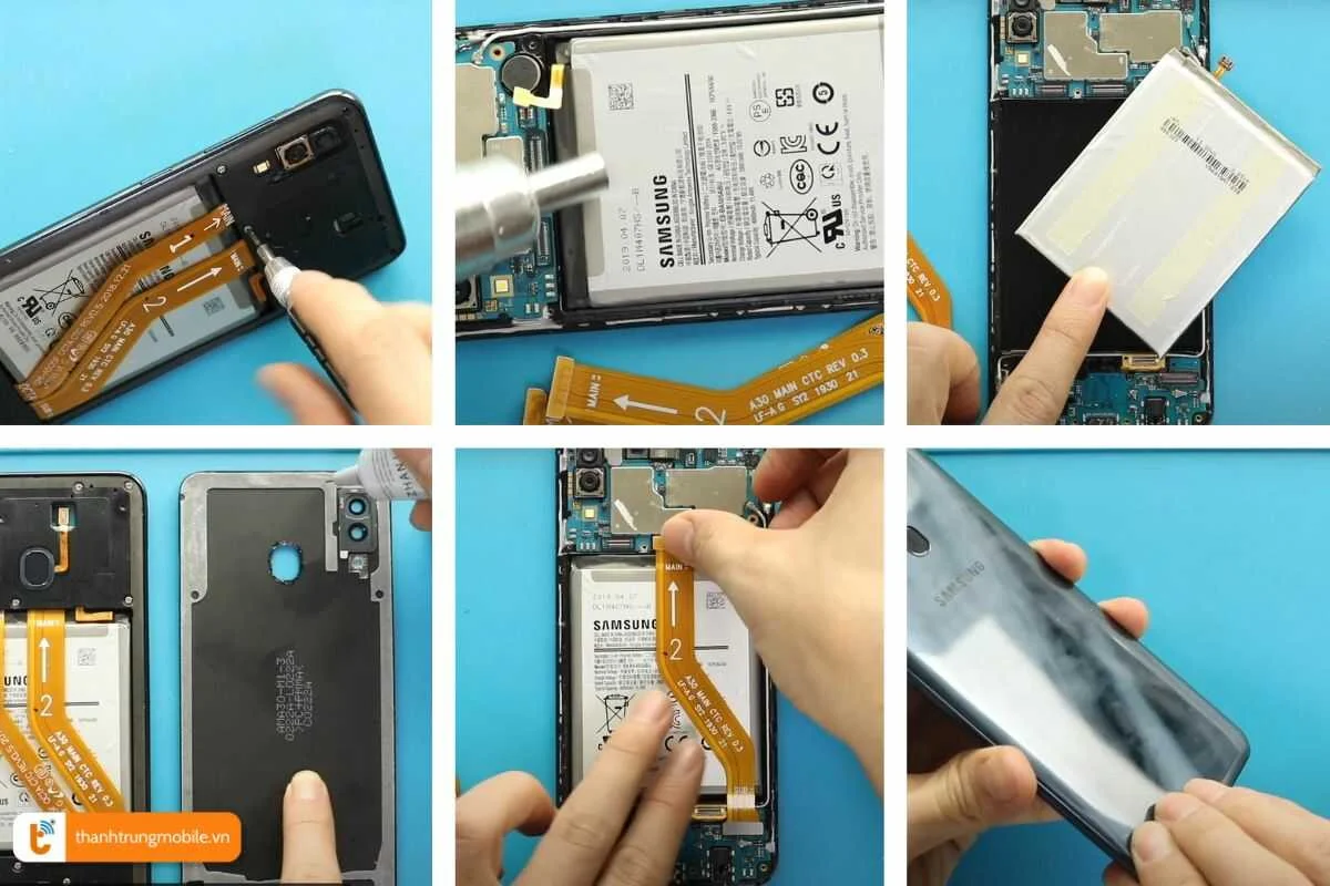 Quy trình thay pin Samsung A30, A30s