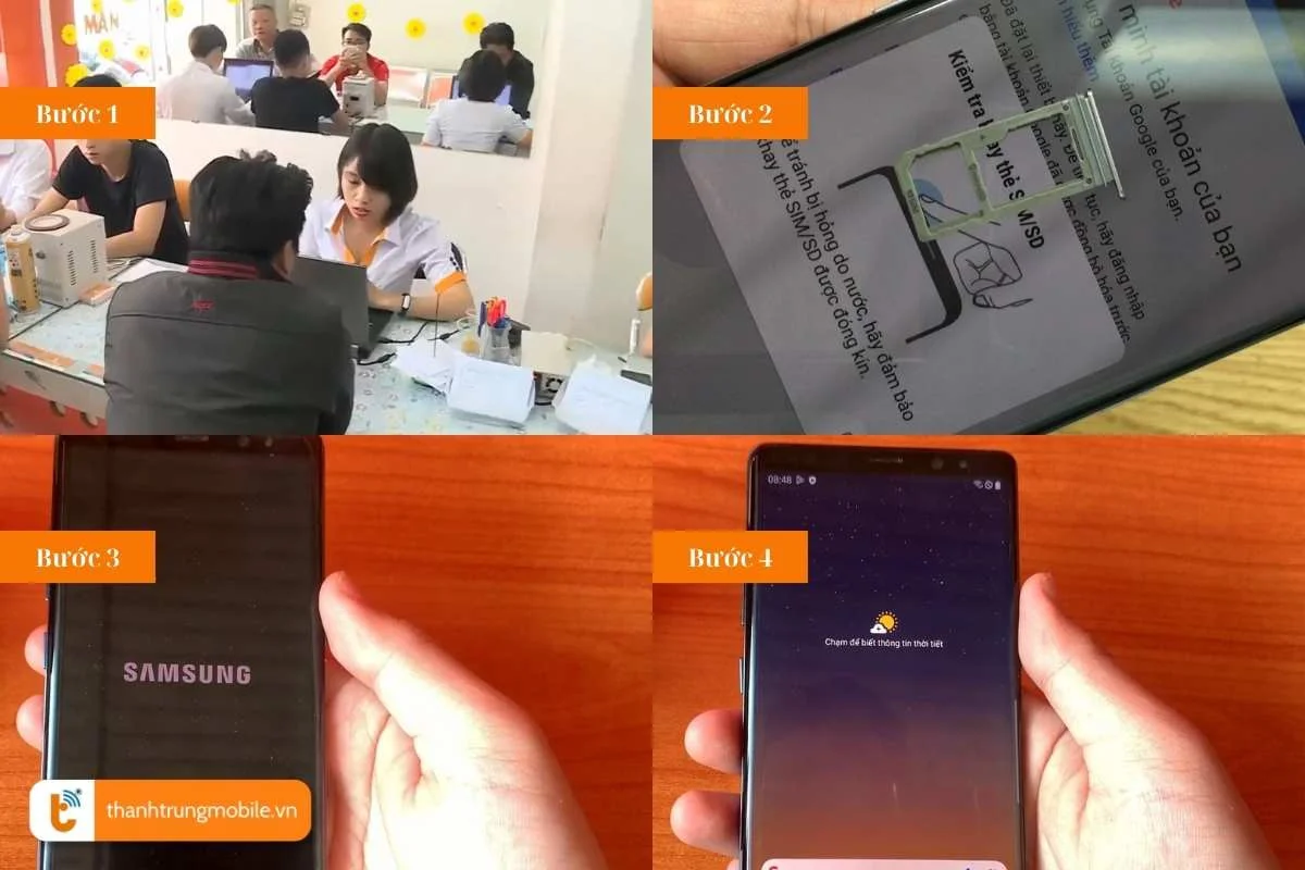 quy trinh thay the khay sim samsung galaxy note 8