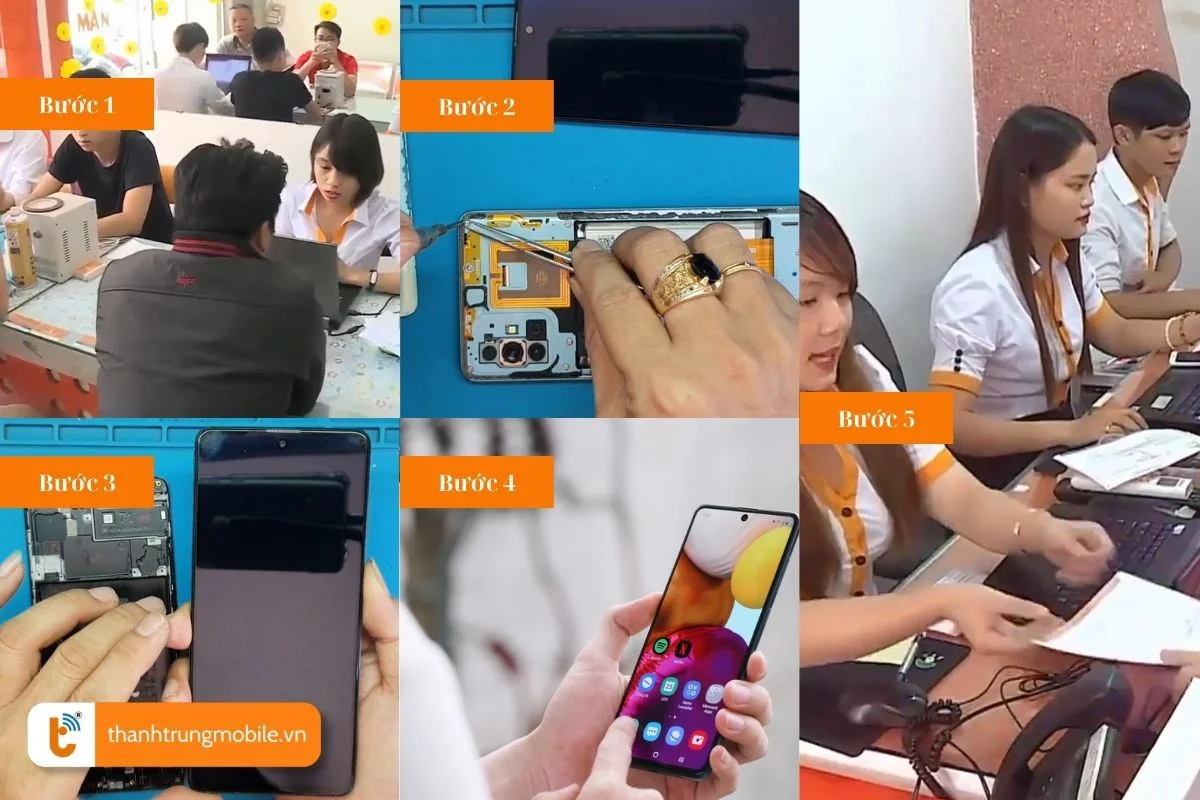 Quy trình thay màn hình Samsung A71 chuyên nghiệp