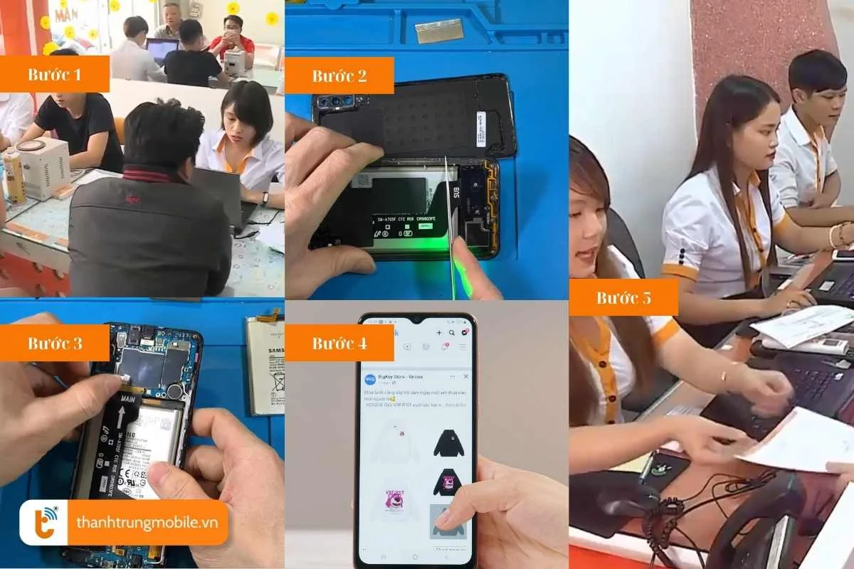 quy trinh thay the pin samsung galaxy a nhanh chong