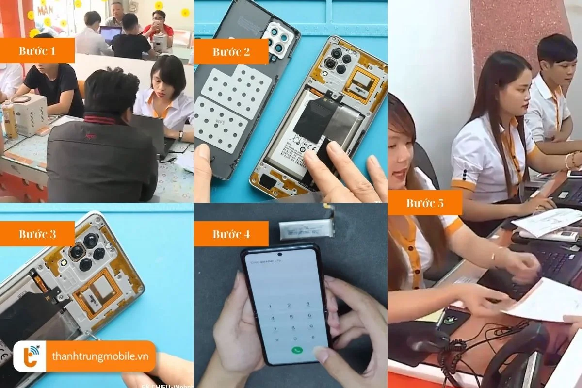 quy trinh thay the pin samsung galaxy m42 chuyen nghiep