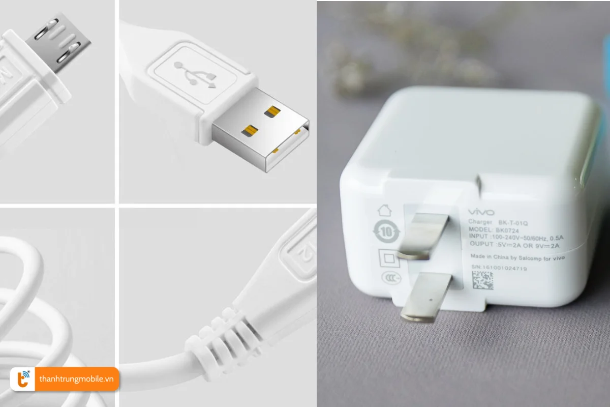 Sử dụng cáp sạc Vivo V11 chính hãng để đảm bảo an toàn thiết bị