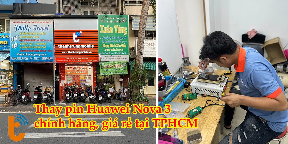 Thay pin Huawei Nova 3 chính hãng, giá rẻ