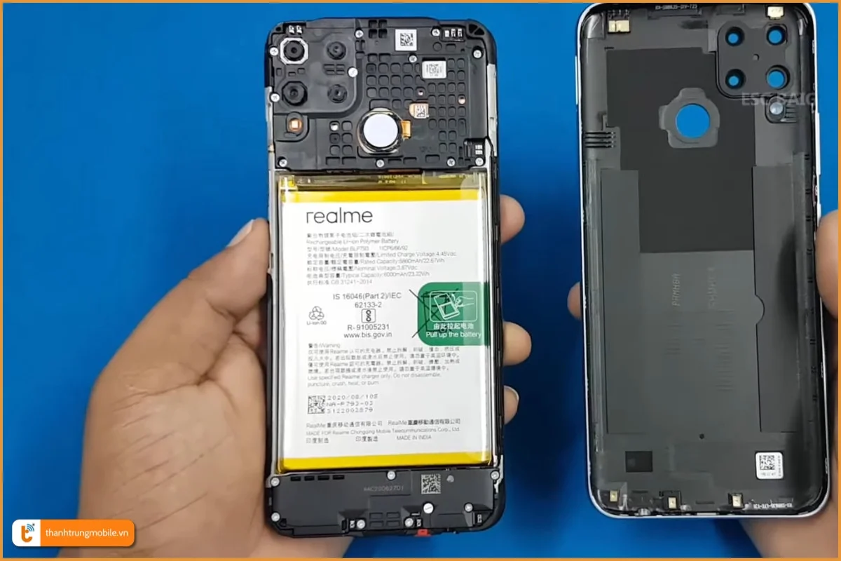 Thay pin Realme C15 chính hãng