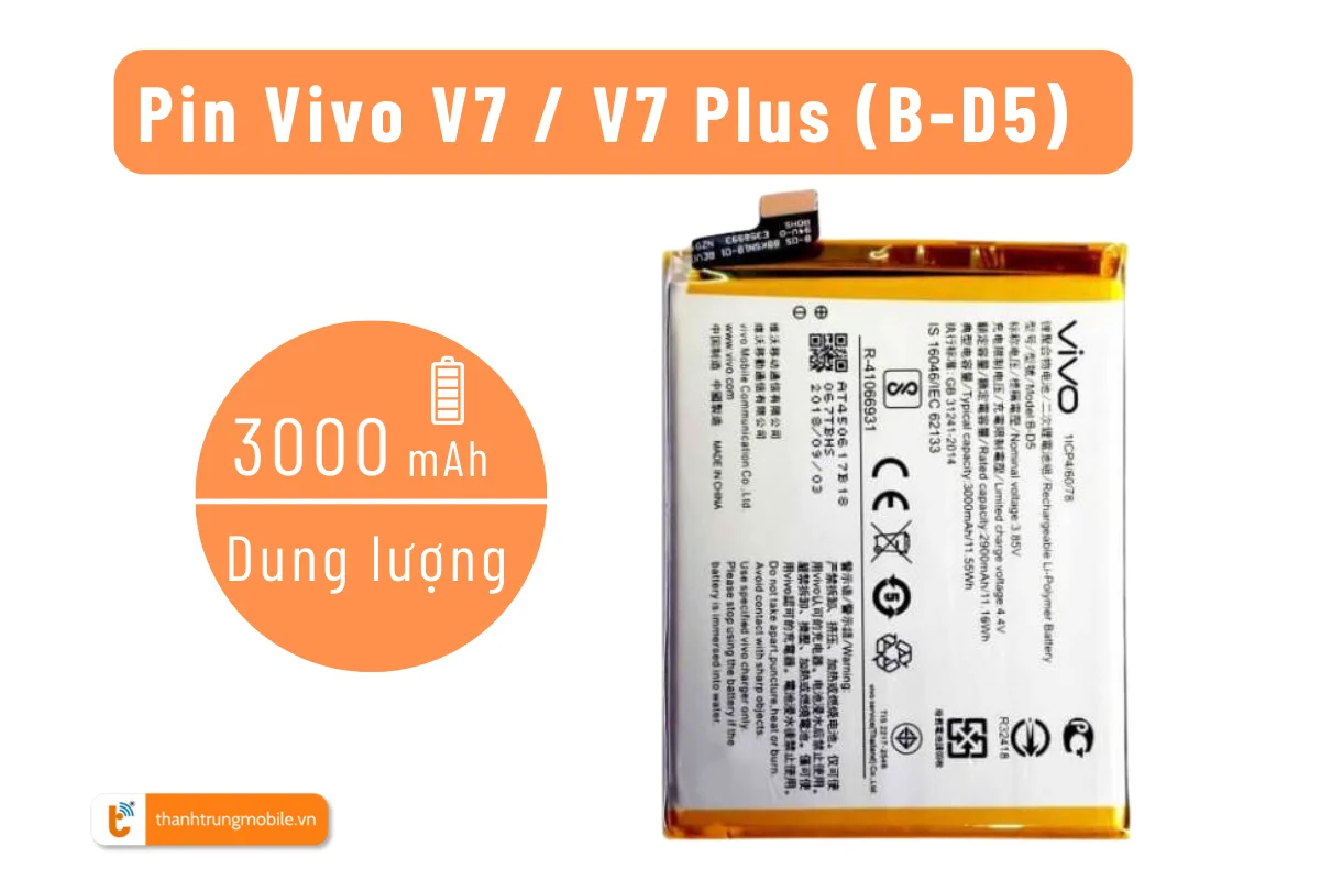 Thay pin Vivo 1718