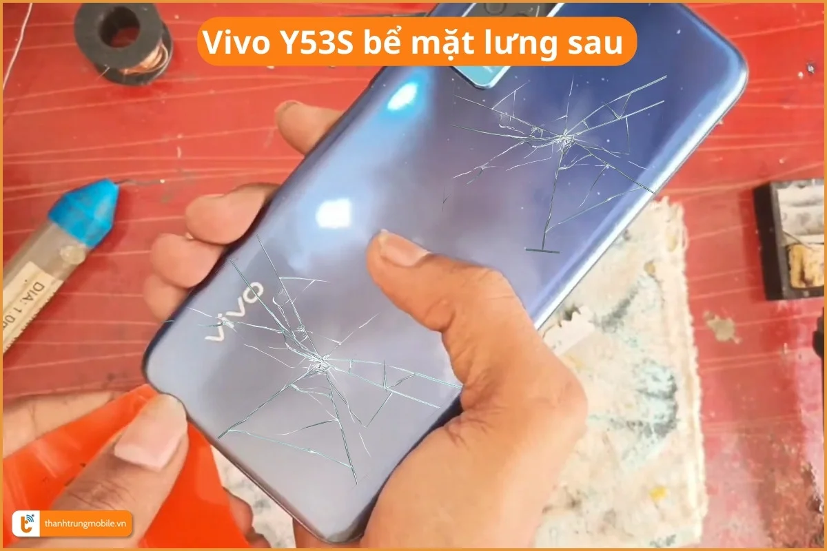 Vivo Y53S bể mặt lưng sau