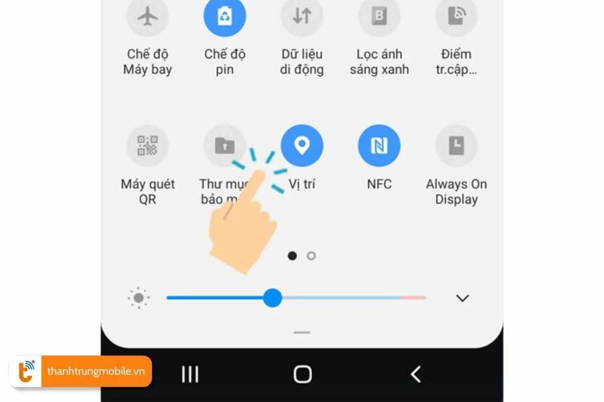 bat gps tren thanh thong bao