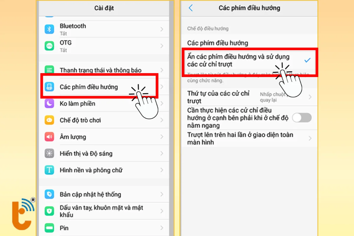 ẩn thanh điều hướng Vivo