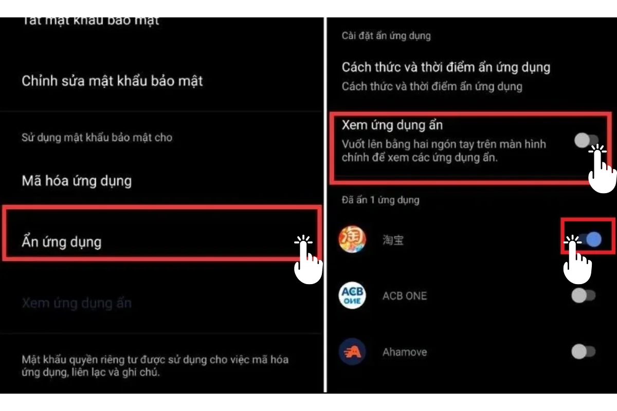 cách mở ứng dụng bị ẩn vivo