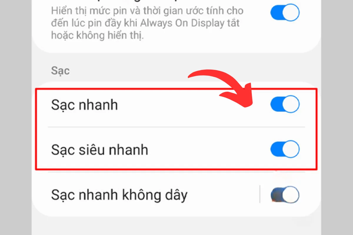 Các cách kiểm tra và bật sạc nhanh Vivo