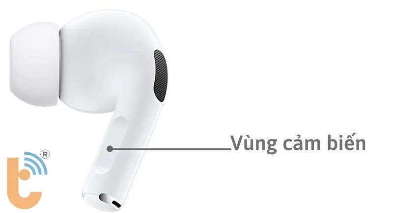 Vùng cảm biến tai nghe AirPods