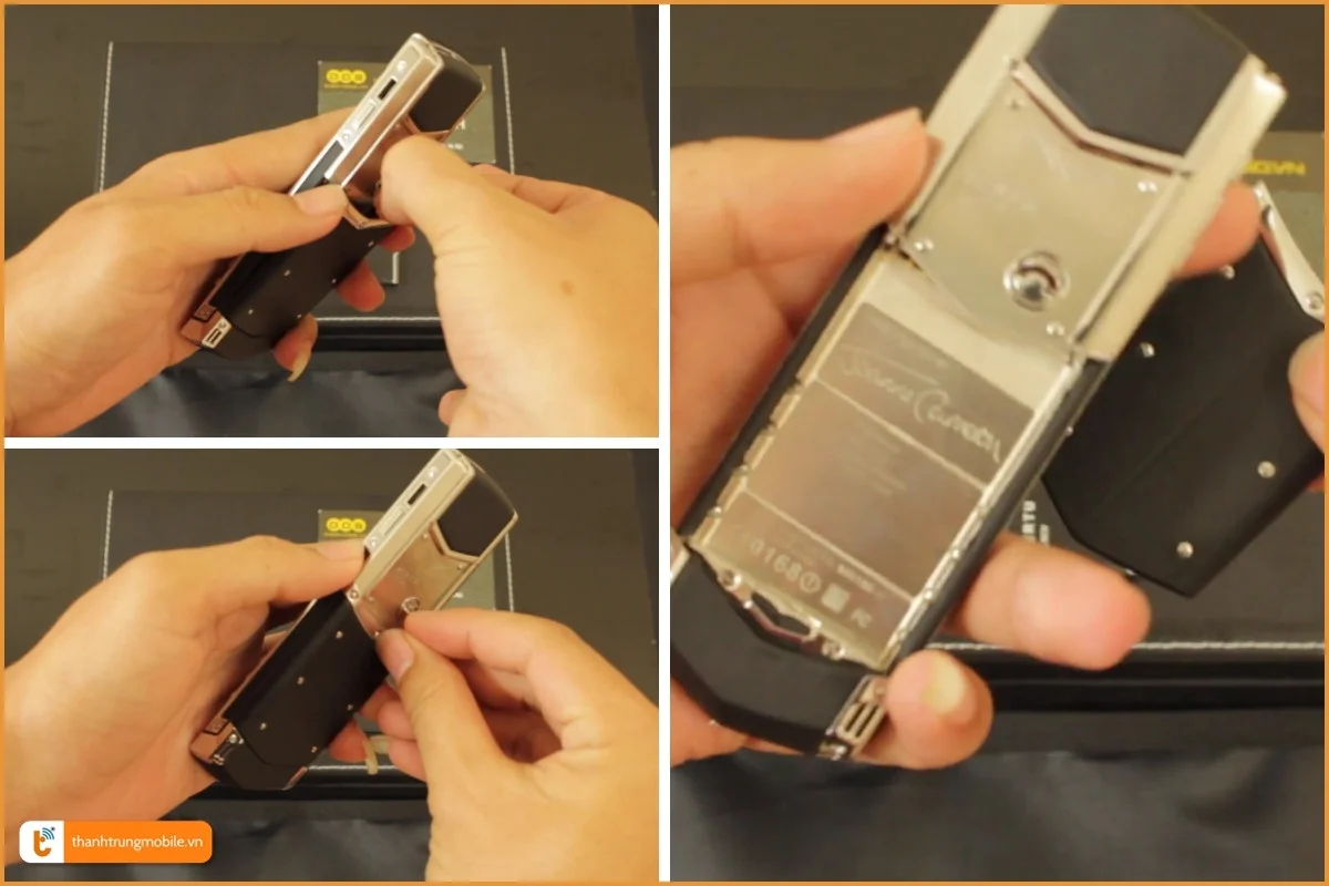 Cách tháo pin điện thoại Vertu Signature S