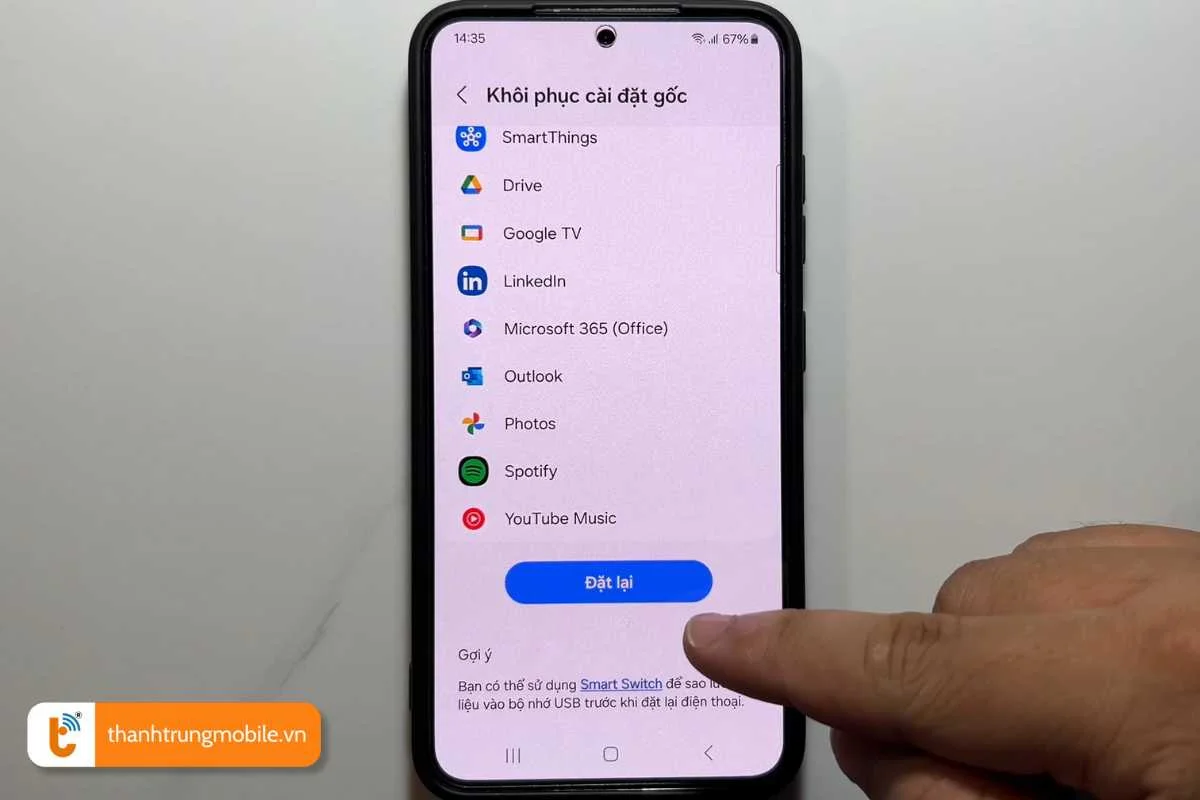 cai lai cai dat goc cho dien thoai android