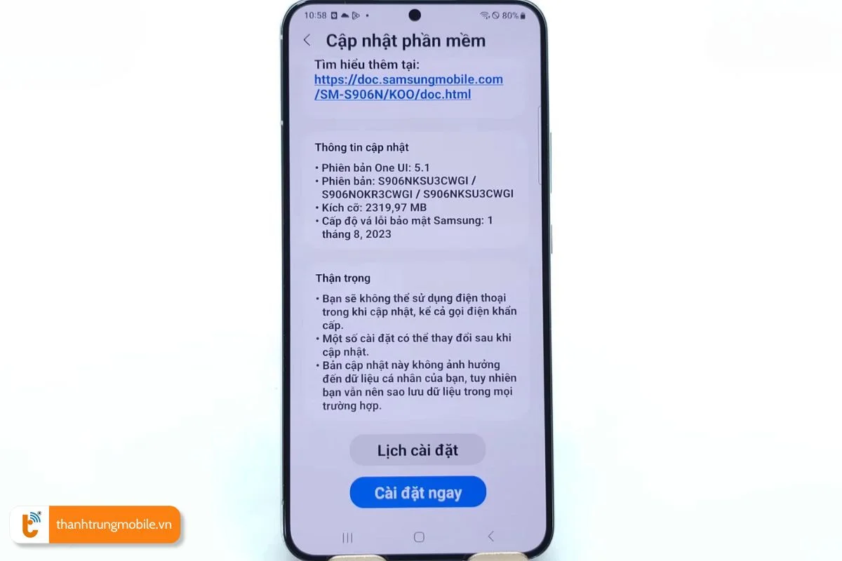 Cập nhật điện thoại Samsung G531