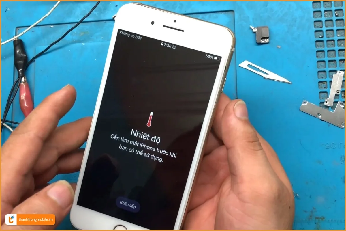 Dấu hiệu iPhone 6 báo lỗi nhiệt độ