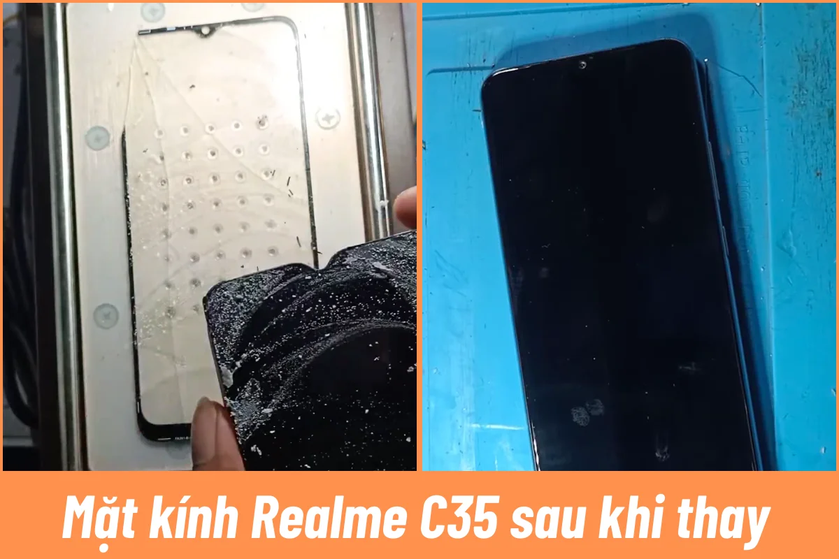 ép kính Realme C35 giá rẻ