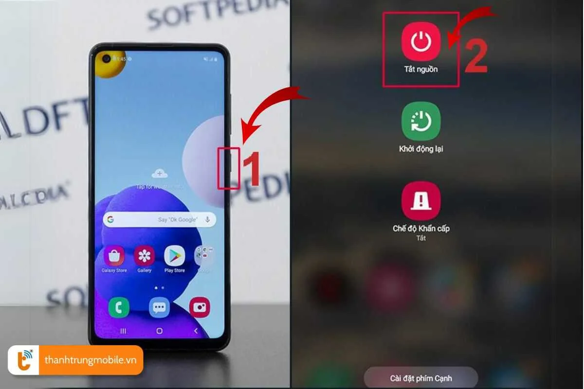 khoi dong lai dien thoai o che do an toan