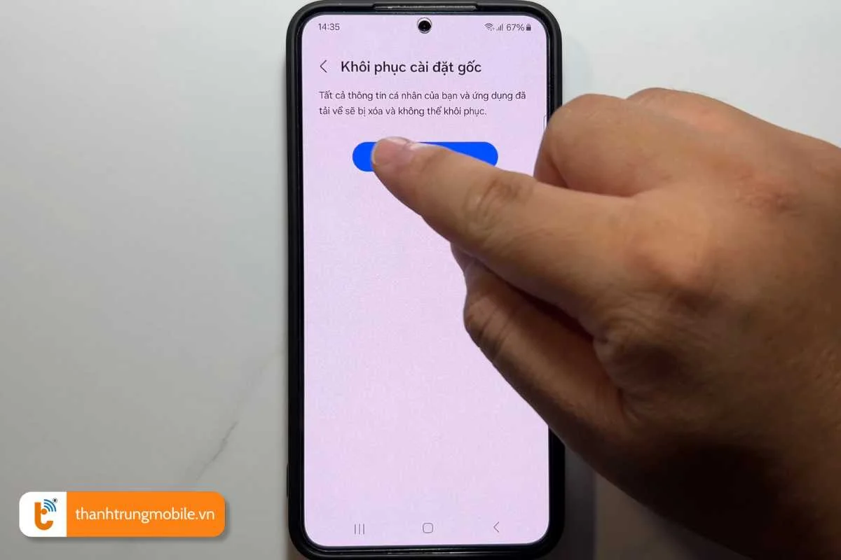 khoi phuc lai cai dat goc tren thiet bi samsung