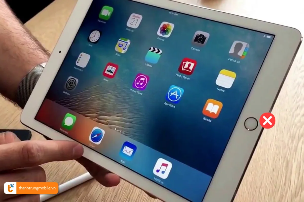 Không thể sử dụng nút home trên iPad Pro