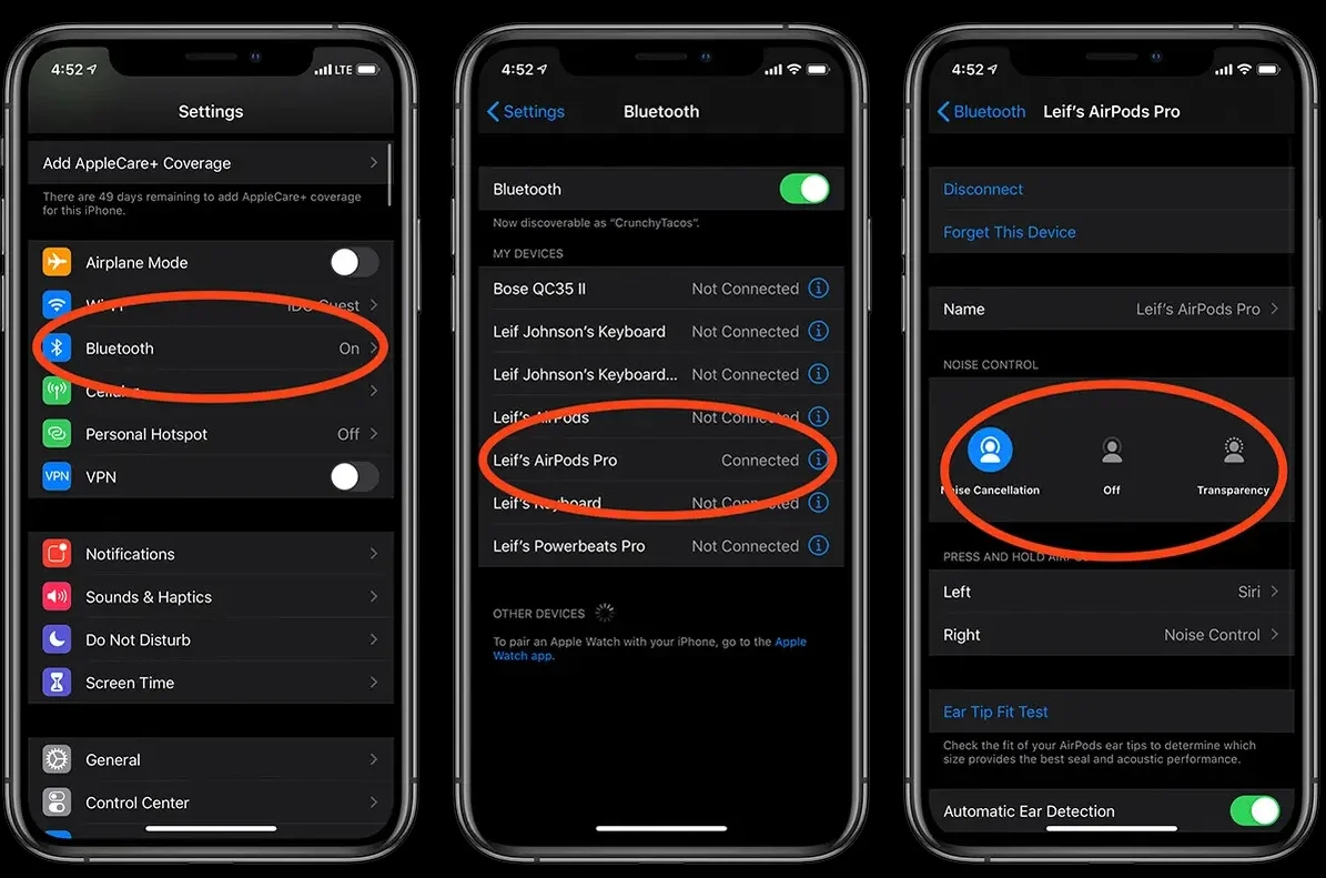 Kích hoạt chức năng chống ồn trên Airpods Pro 2