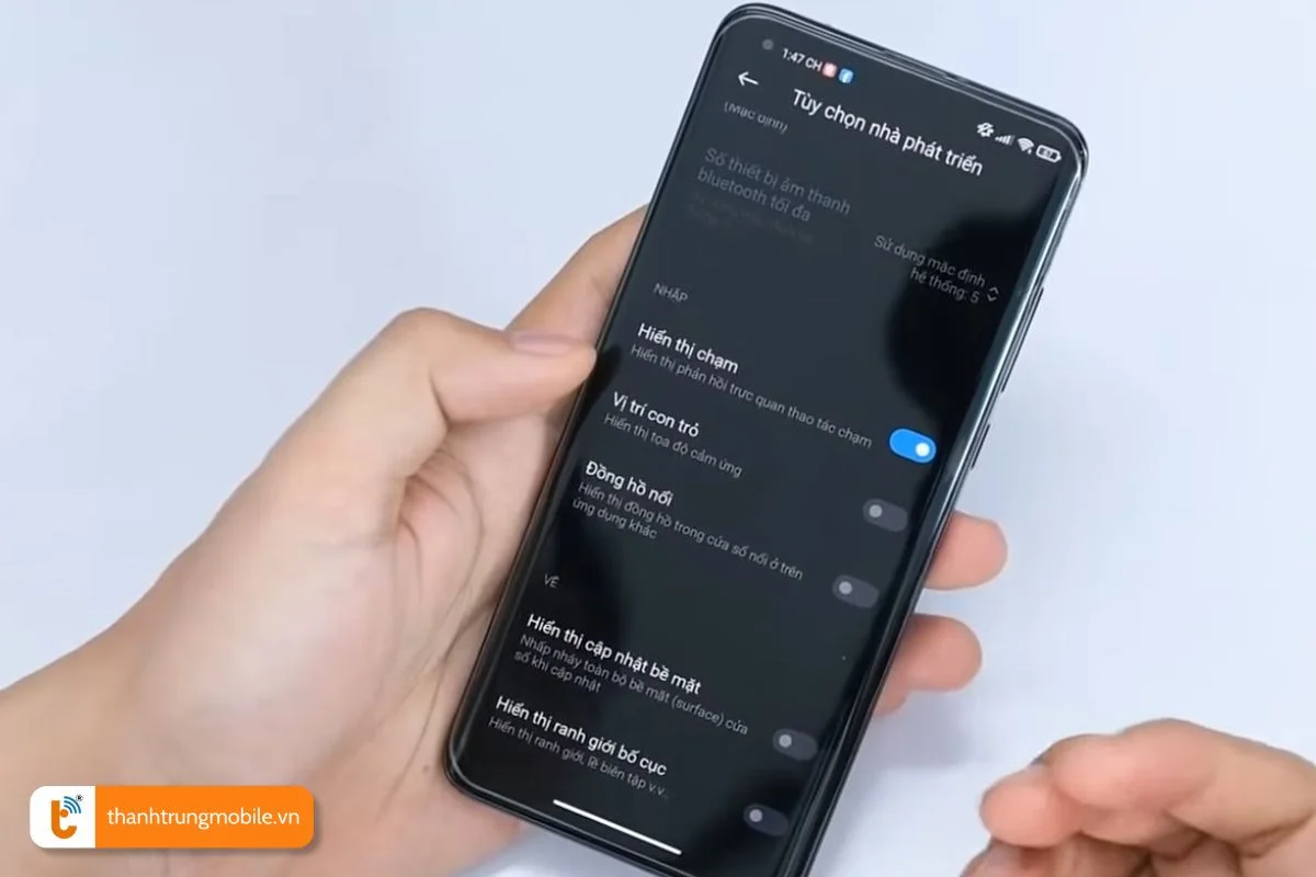 kich hoat tuy chon nha phat trien tren thiet bi android