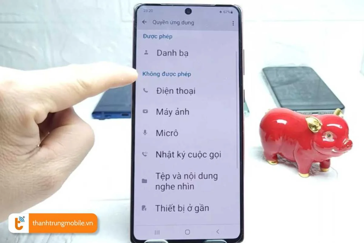 kiem tra quyen truy cap cua ung dung may anh