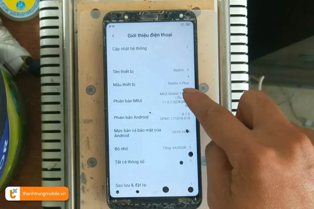 loi man hinh dien thoai android bi chay muc