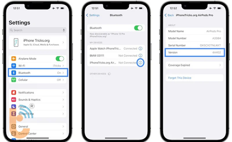Kiểm tra phiên bản firmware hiện tại