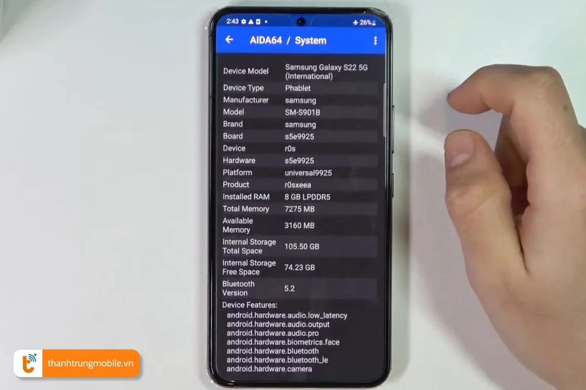 phan mem kiem tra chai pin samsung aida64