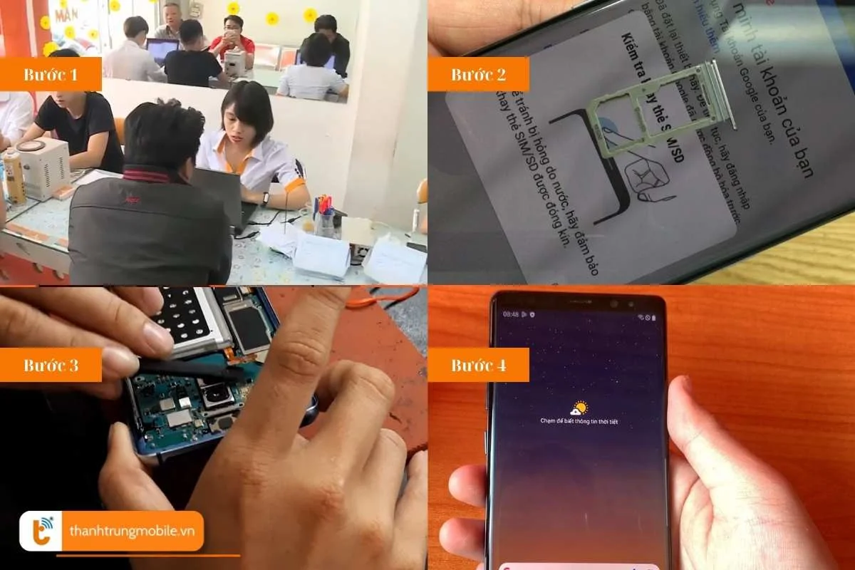 quy trinh do vo samsung galaxy s tai thanh trung mobile