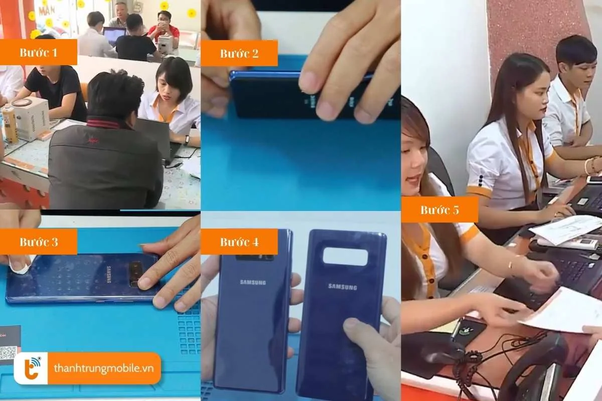 quy trinh thay nap lung samsung galaxy j nhanh chong