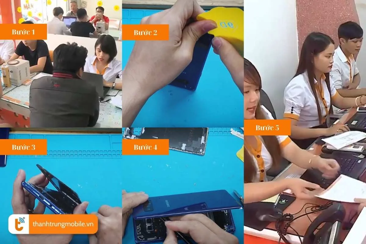 quy trinh thay nap lung samsung galaxy note nhanh chong