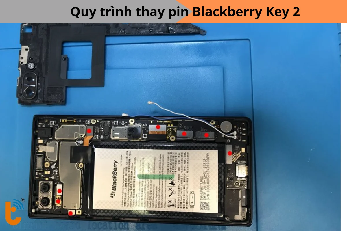 Quy trình thay pin Blackberry Key 2
