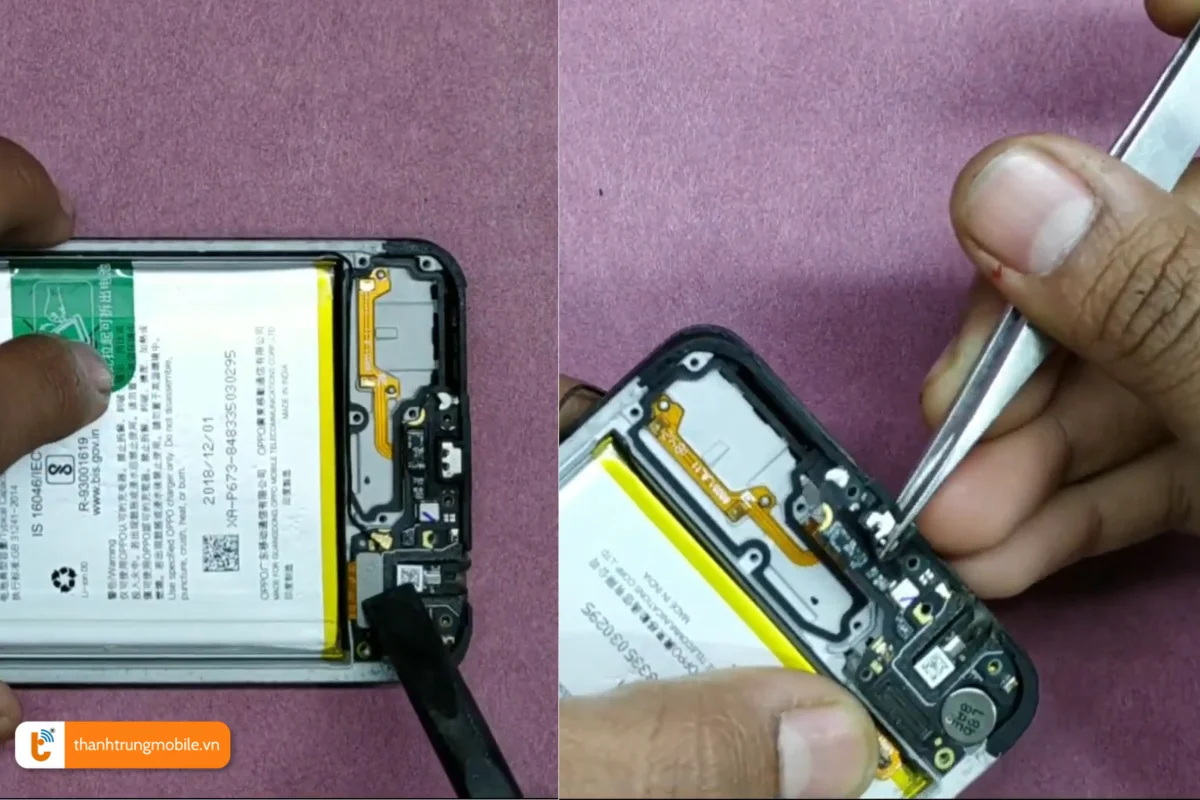 Quy trình thay thế chân sạc Realme C1 tại Thành Trung Mobile