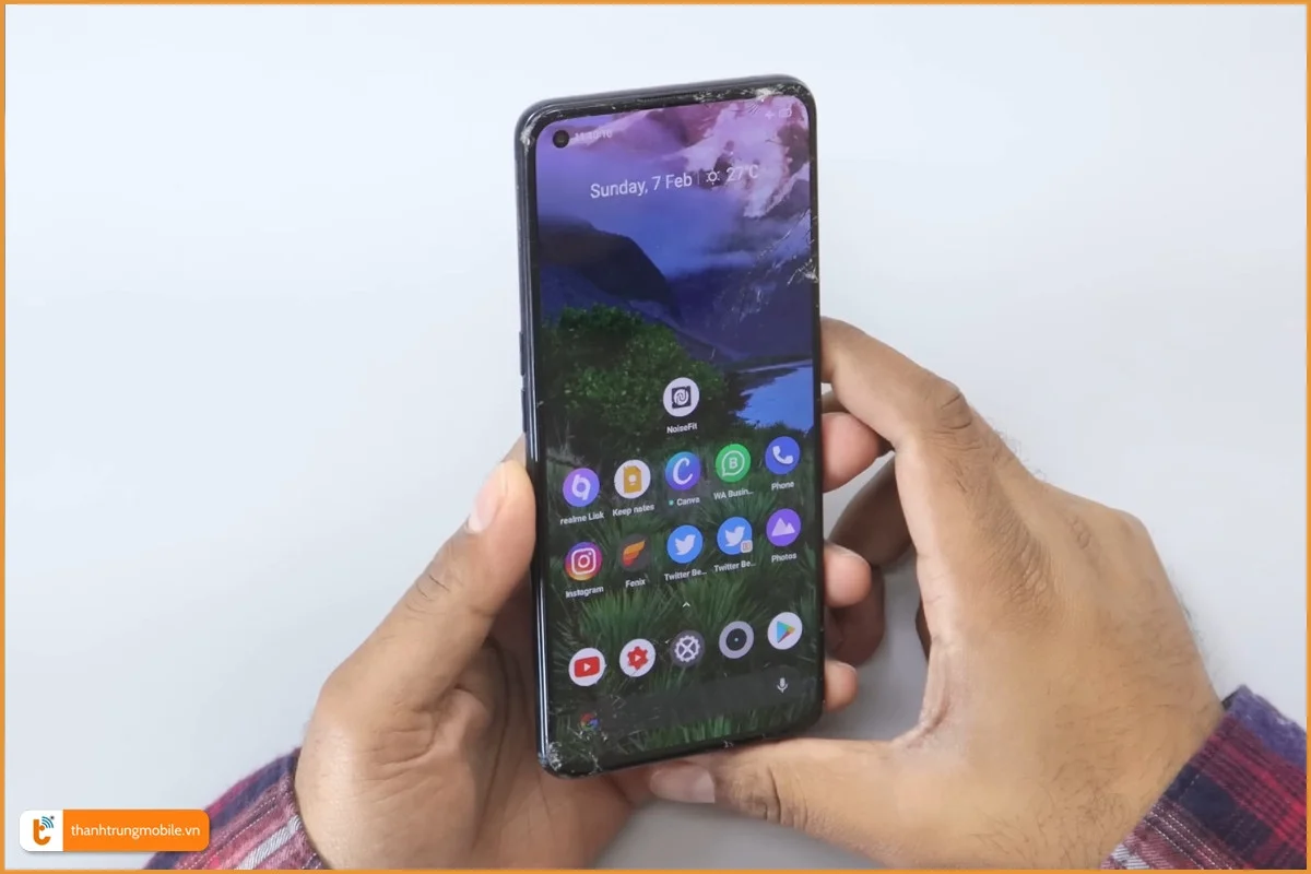 Realme X7 bể vỡ mặt kính màn hình