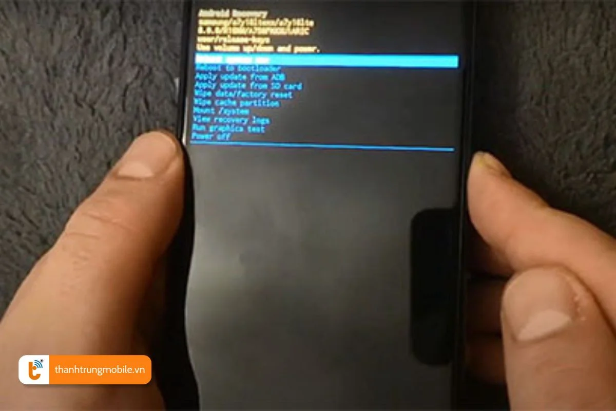 reset phan mem samsung a7 bang che do recovery