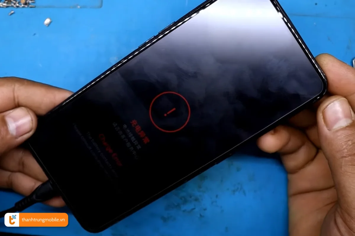 Sạc pin Realme X nhưng bị báo lỗi