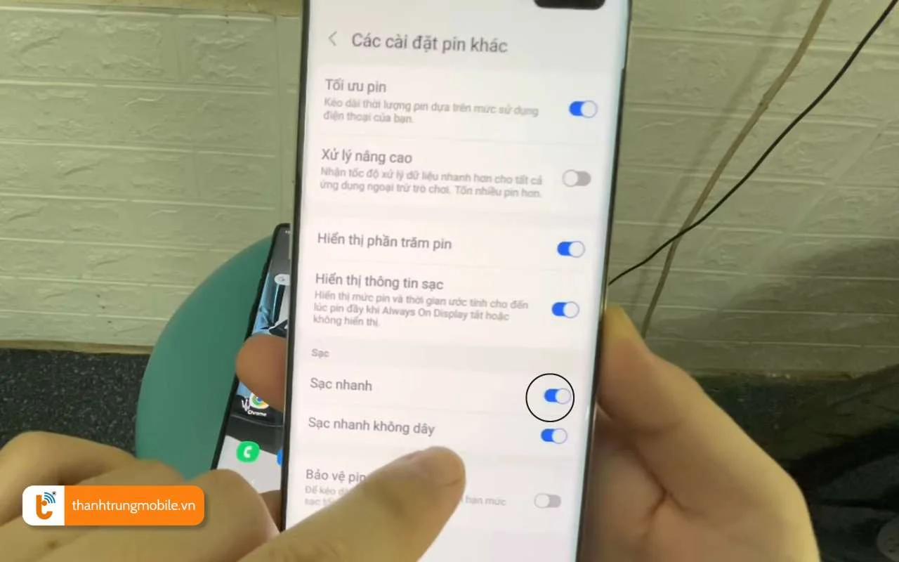su dung tinh nang sac nhanh tren dien thoai thong minh