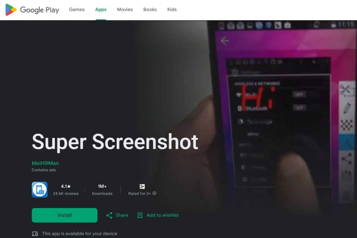 ứng dụng chụp màn hình Super Screenshot