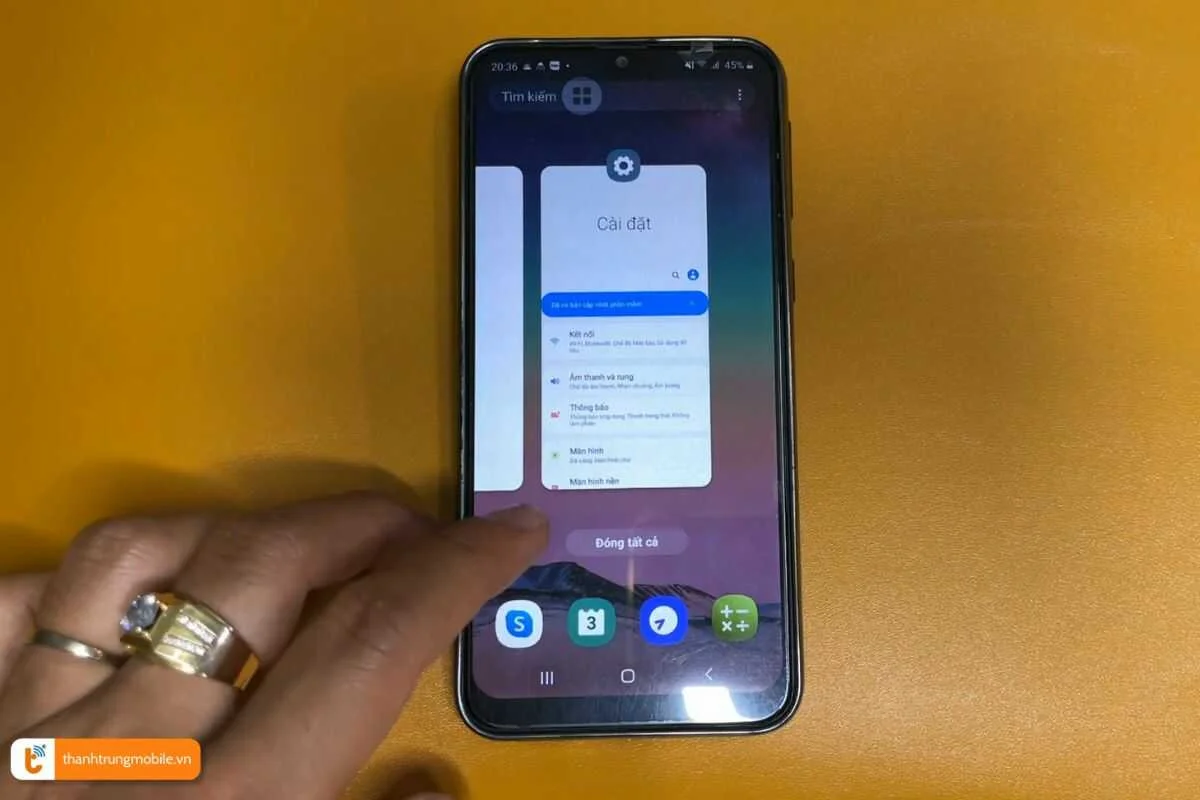 tắt bớt các ứng dụng chạy ngầm