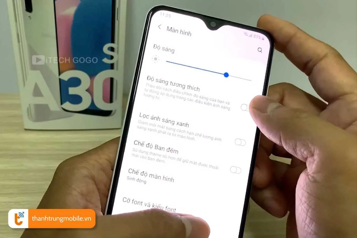 tat che do sang tu dong tren thiet bi samsung