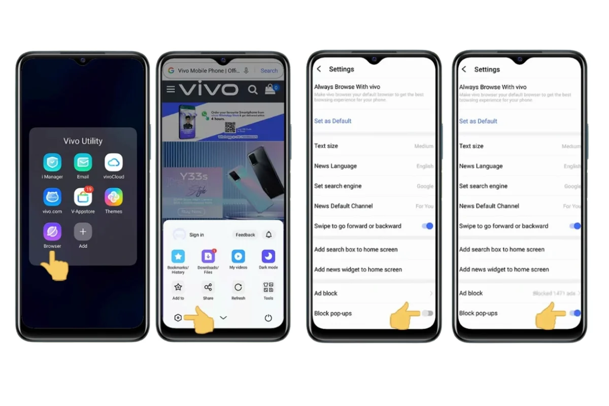 chặn quảng cáo trên vivo
