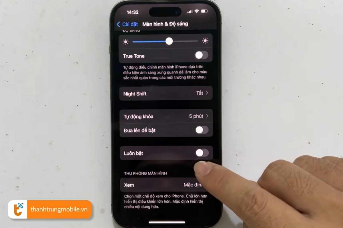 tat tinh nang always on display