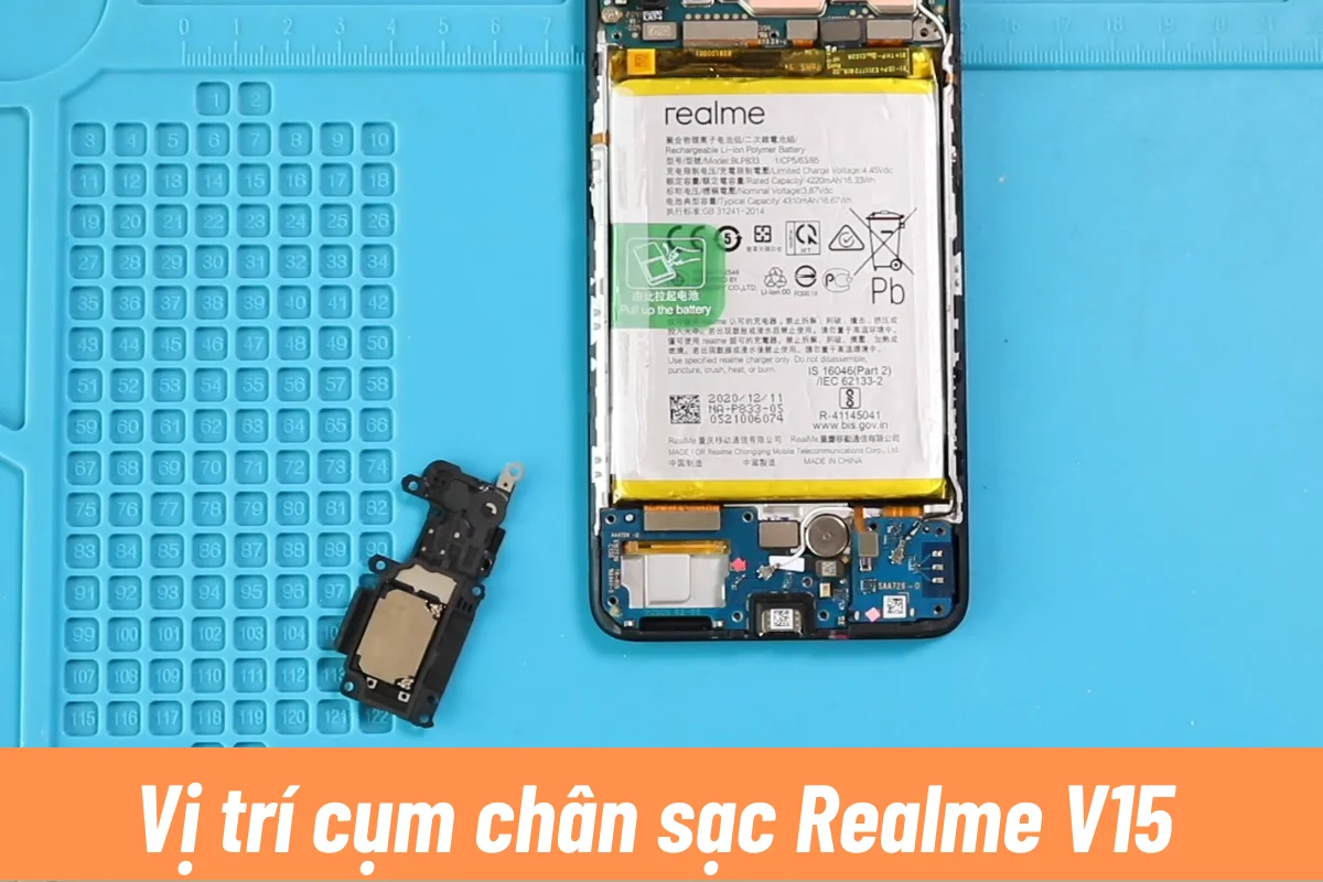 thay cụm chân sạc realme v15