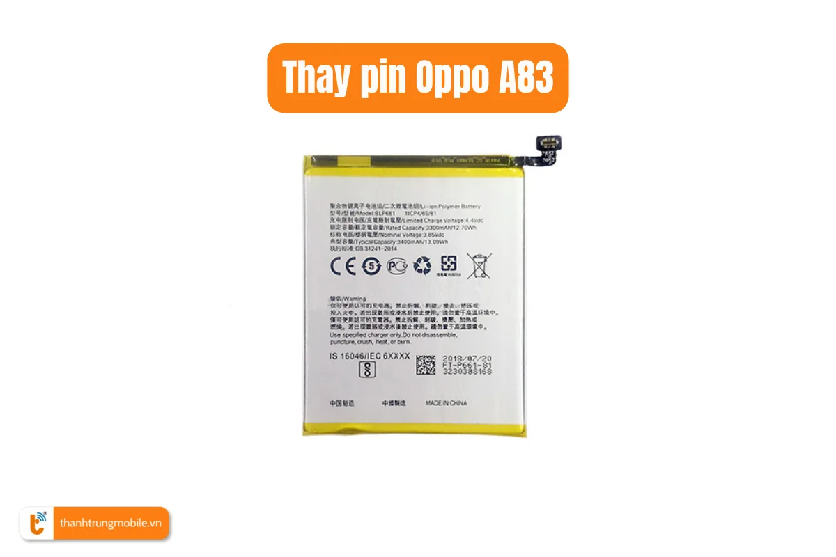 Thay pin Oppo A83
